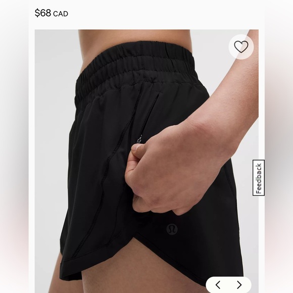 lululemon athletica Women's Black Athletic Shorts - Picture 2 of 4